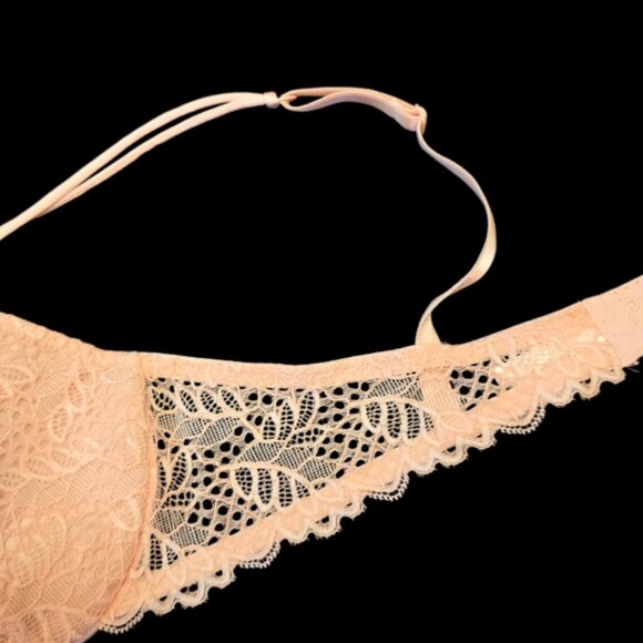 FELINA LINGERIE Peach Lace Bra sz 36C - Picture 8 of 9